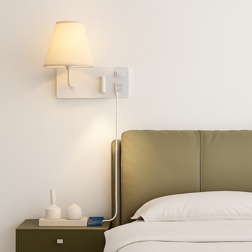 Applique murale LED nordique moderne avec interrupteur USB - vue 6 sur 10