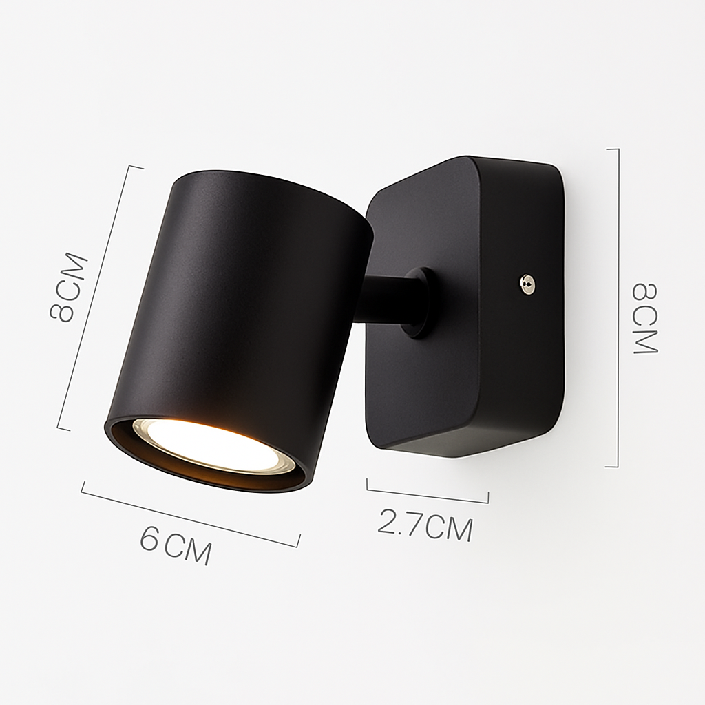 Modern folding and rotating LED wall light for hotel