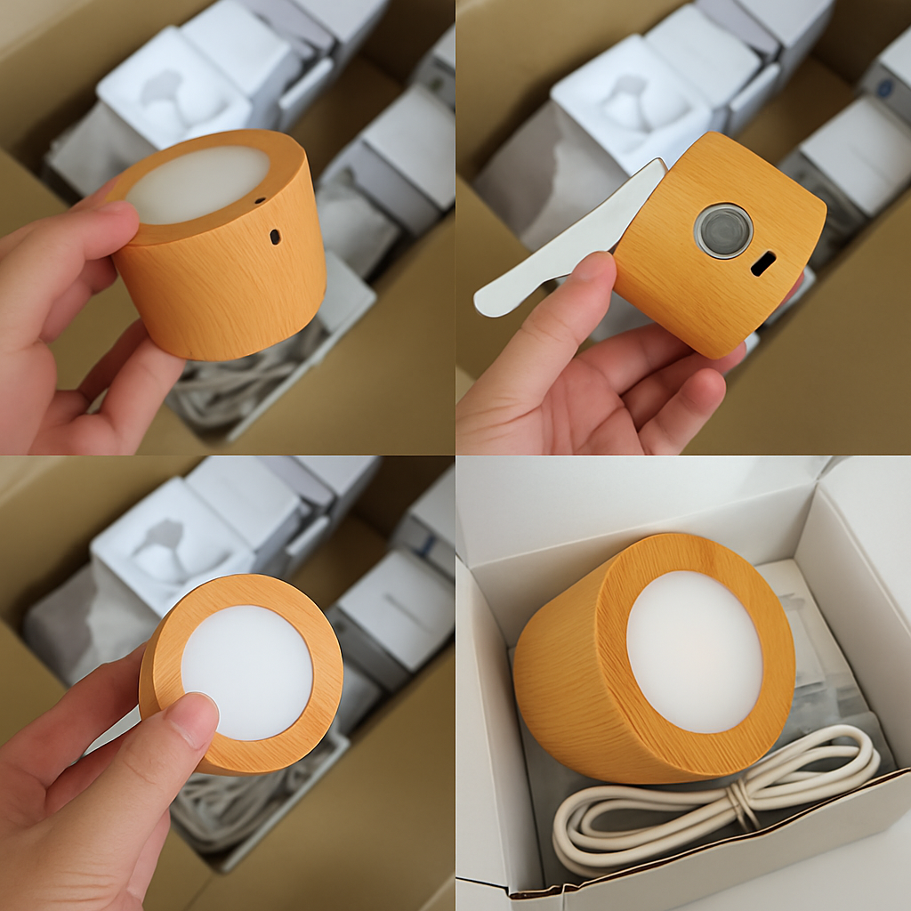 Rechargeable LED wall light with touch remote control - vue 6 sur 9