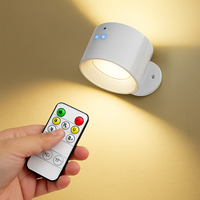 Rechargeable LED wall light with touch remote control