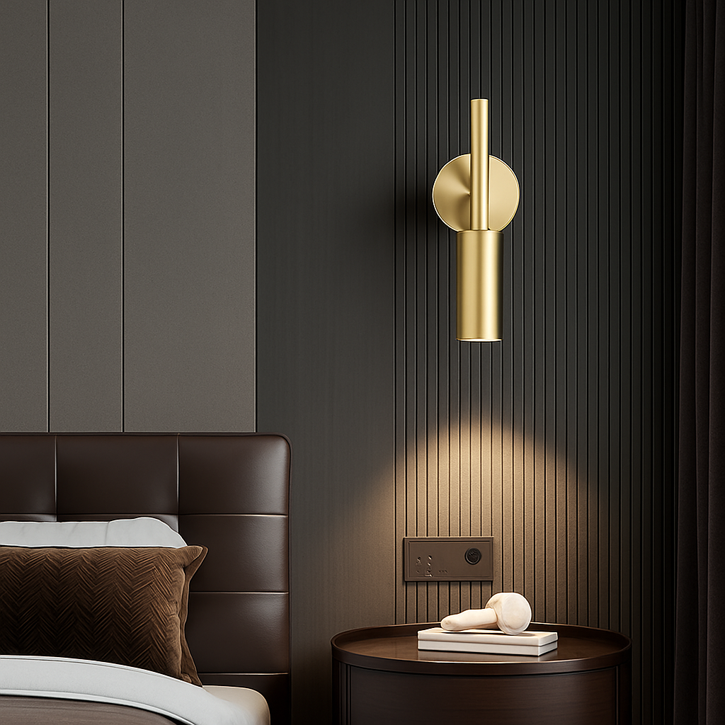 Rotating LED wall light with adjustable colour temperature