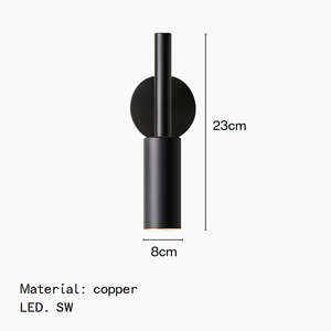 Rotating LED wall light with adjustable colour temperature