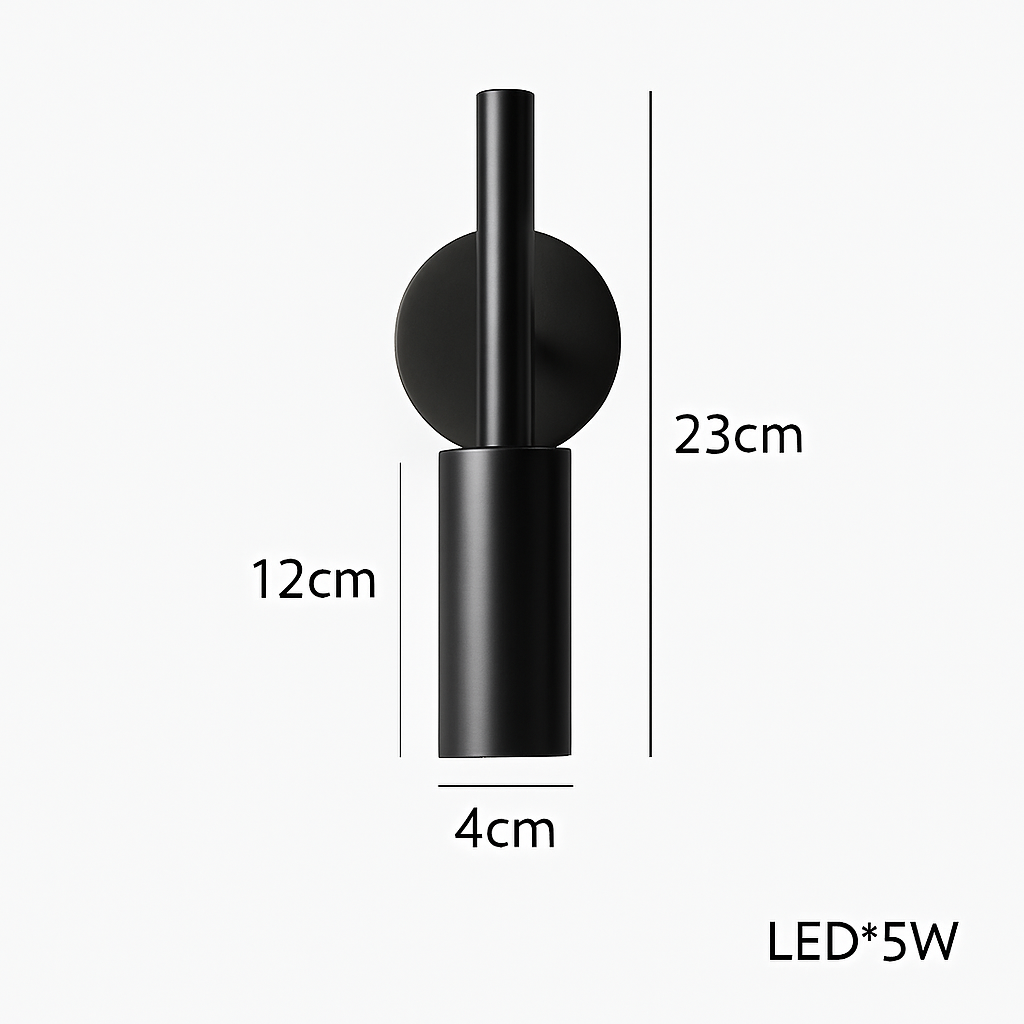 Rotating LED wall light with adjustable colour temperature for reading