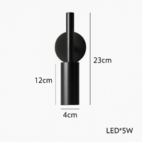 Rotating LED wall light with adjustable colour temperature for reading