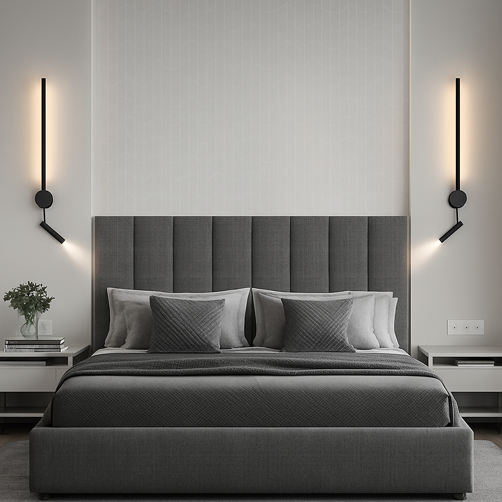 Modern minimalist long rotating Led wall light