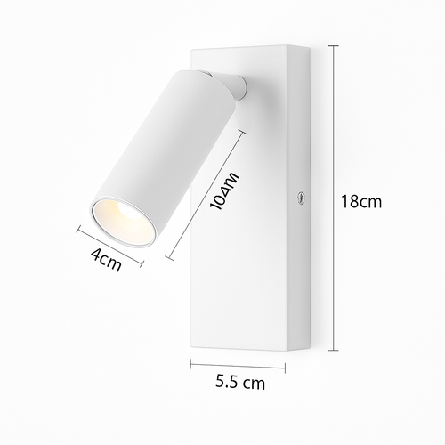 Modern rotatable LED wall light for reading