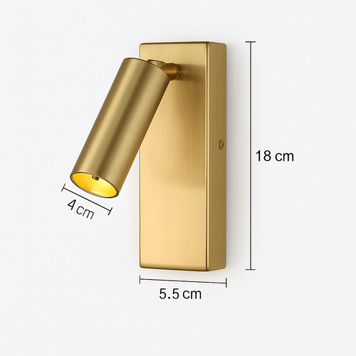 Modern rotatable LED wall light for reading - vue 10 sur 10