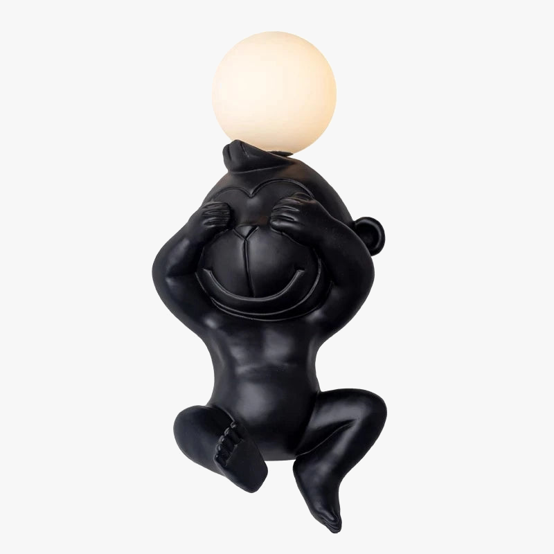 Monkey LED wall light with dimmer for indoor lighting