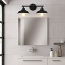 Industrial loft vintage double head iron wall light