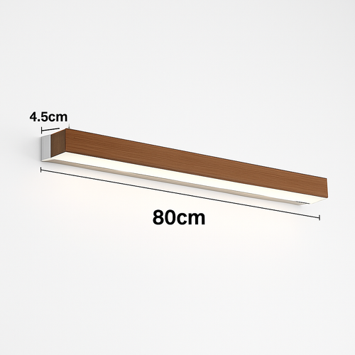 Wood long strip LED wall light - vue 9 sur 10
