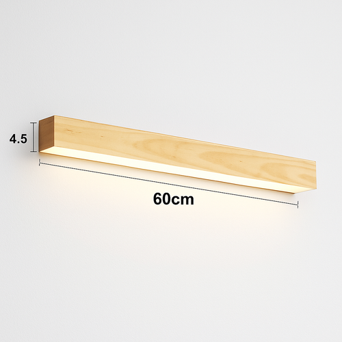 Wood long strip LED wall light