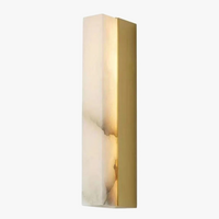 Long marble wall light in Chinese style