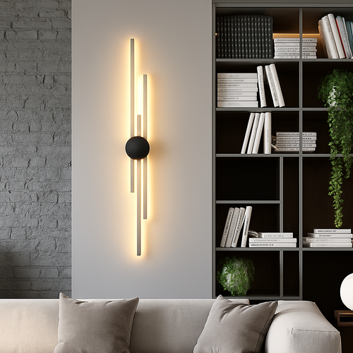 Modern long LED wall light - vue 3 sur 8