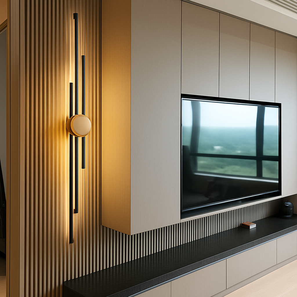 Modern long LED wall light - vue 3 sur 8