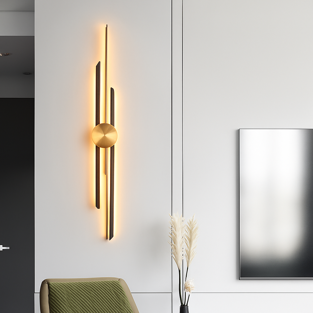 Modern long LED wall light - vue 5 sur 8