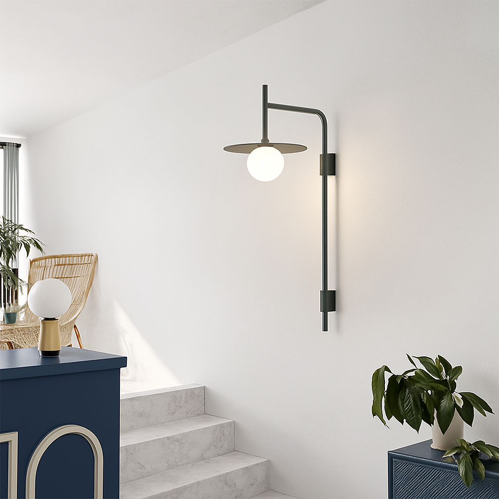 Minimalist industrial retro LED wall light
