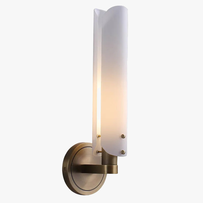 Modern art deco gold copper wall light