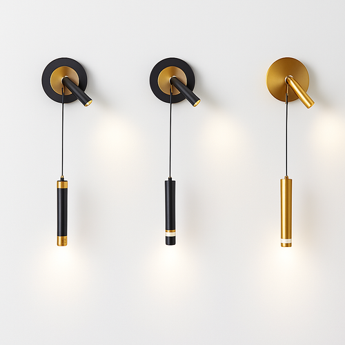 Modern wall light with rotating spotlight for reading - vue 3 sur 12