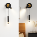 Modern wall light with rotating spotlight for reading