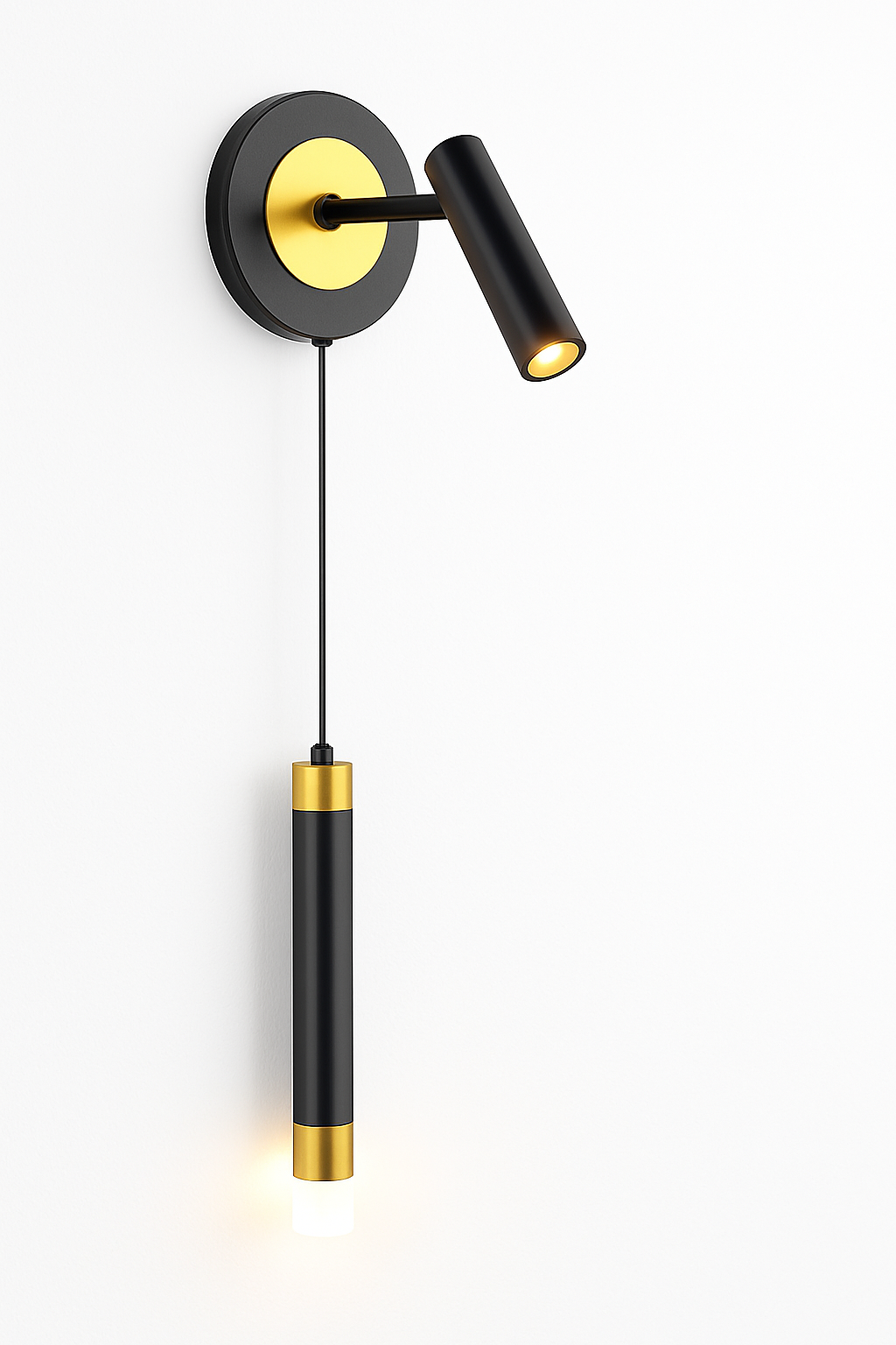 Modern wall light with rotating spotlight for reading - vue 6 sur 12