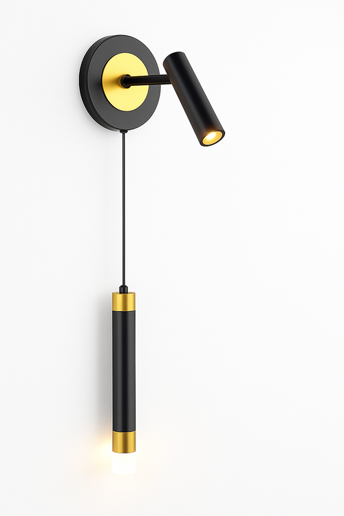 Modern wall light with rotating spotlight for reading - vue 7 sur 12