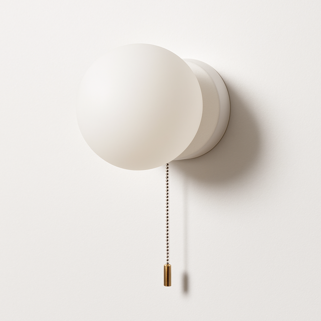 Modern ball wall light with decorative switch for indoor use