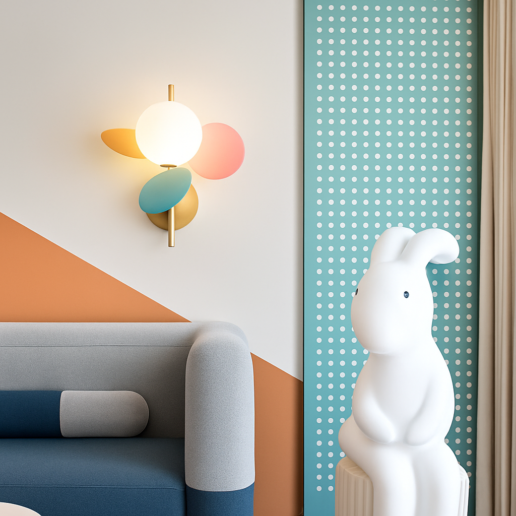 Modern colorful children's wall light Clover