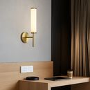 Modern copper and marble wall light