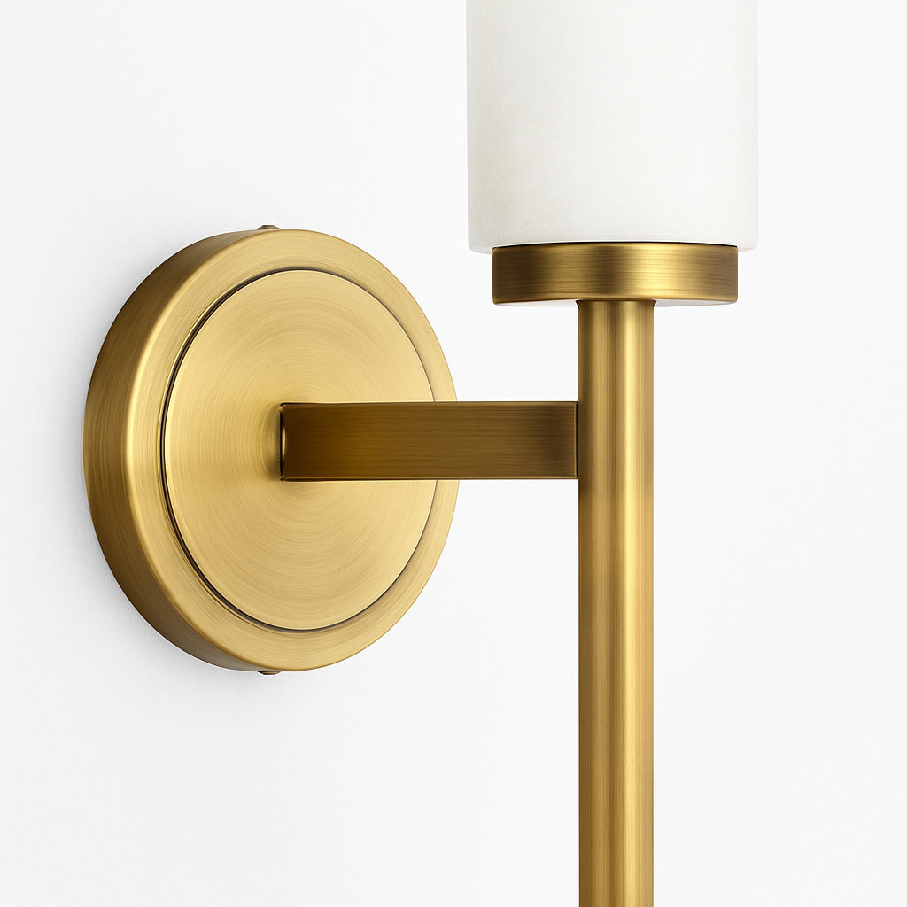 Modern copper and marble wall light - vue 6 sur 8