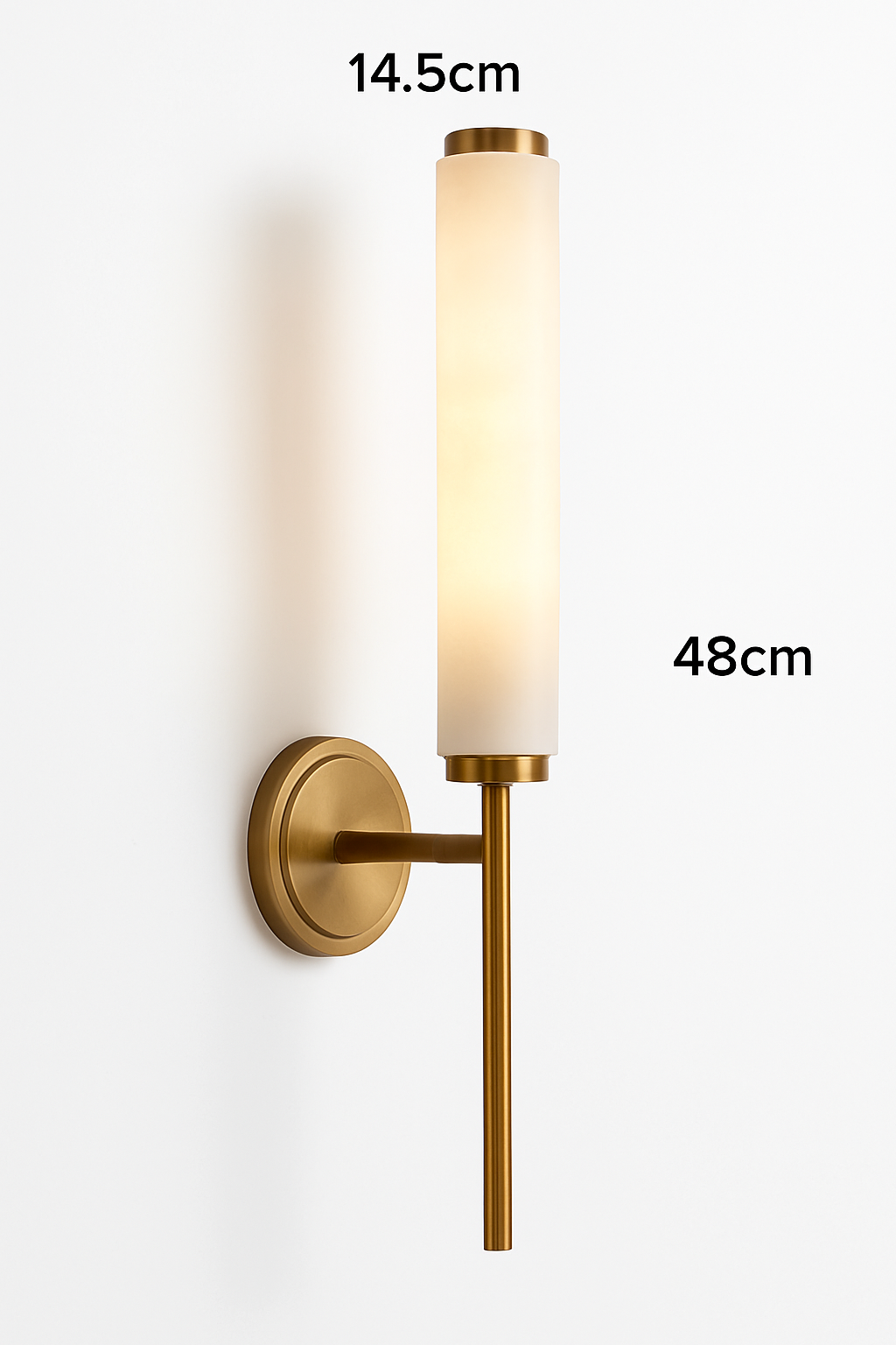 Modern copper and marble wall light