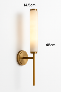 Modern copper and marble wall light