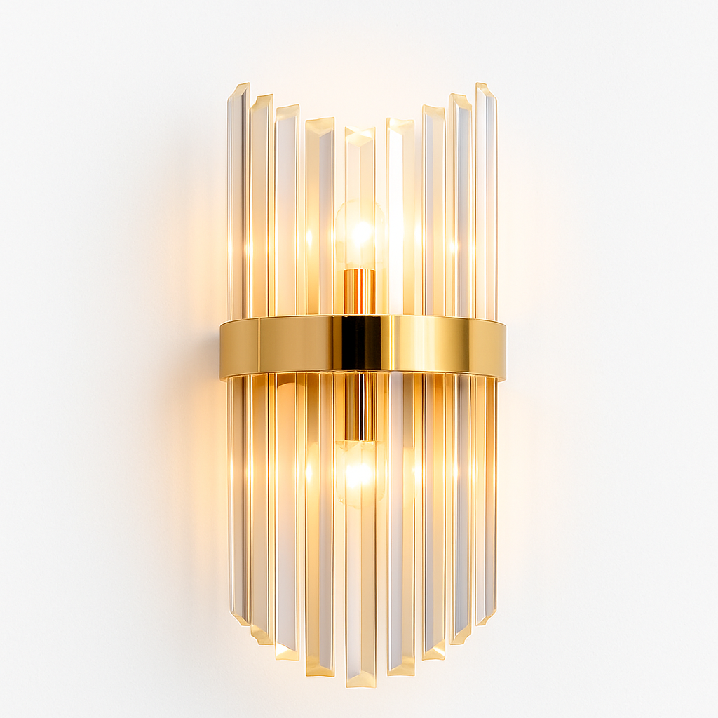 Modern luxury crystal LED wall lamp