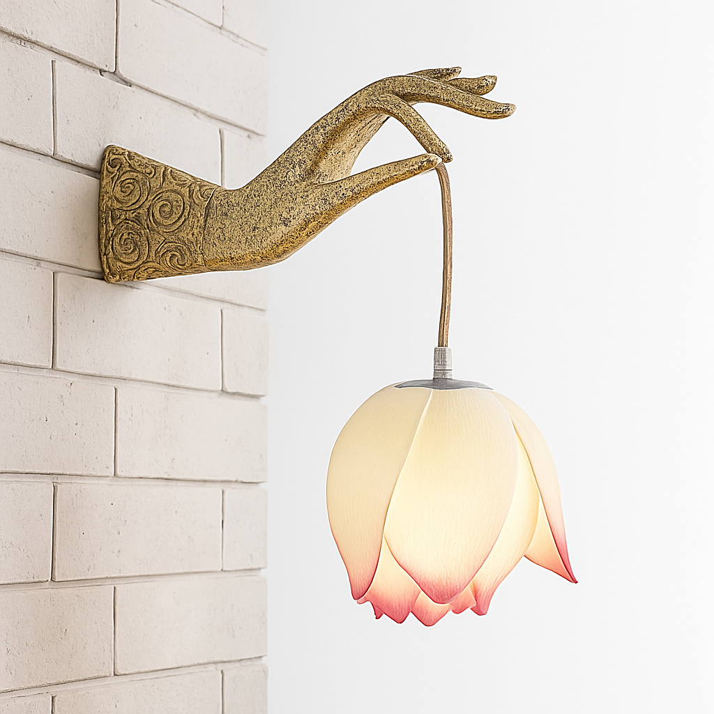 Modern Chinese lotus design wall lamp