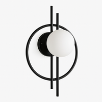 Modern round metal wall light Harlow