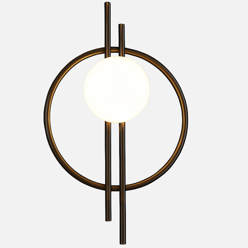 Modern round metal wall light Harlow - vue 7 sur 9