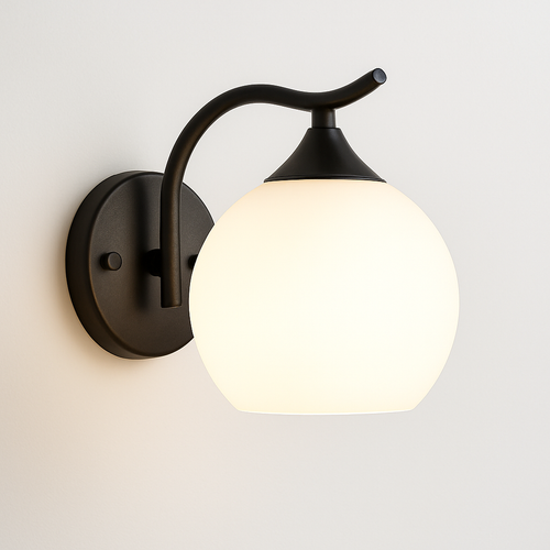 applique murale moderne en verre boule led décorative - vue 5 sur 7