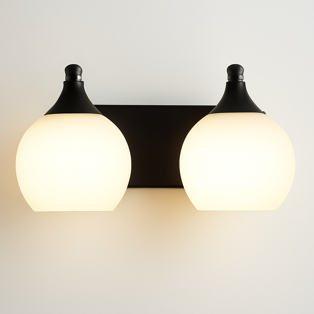 applique murale moderne en verre boule led décorative - vue 7 sur 7