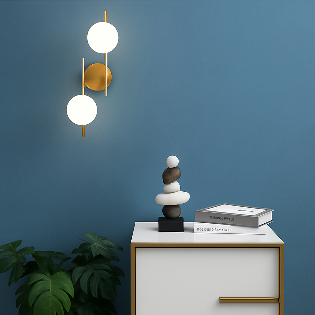 Modern glass LED wall light with creative design