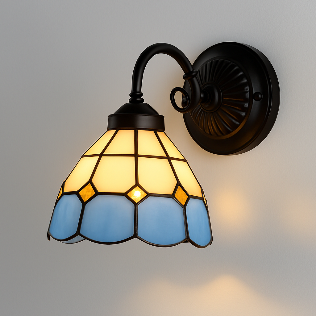 Modern minimalist glass wall light with LED lighting - vue 13 sur 15