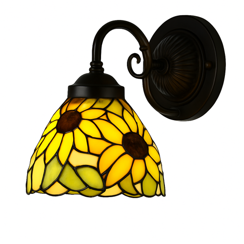 Modern minimalist glass wall light with LED lighting - vue 2 sur 15