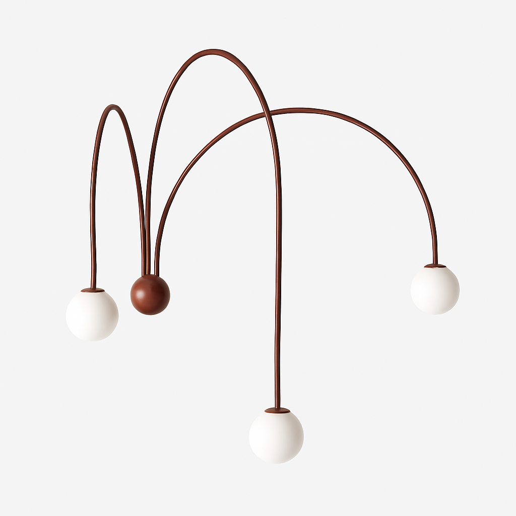 Modern LED wall light with 3 arcs Solyne