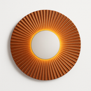 Modern metallic sun-shaped LED wall light Hasna