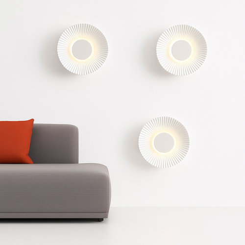 Modern metallic sun-shaped LED wall light Hasna - vue 3 sur 11