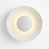 Modern metallic sun-shaped LED wall light Hasna