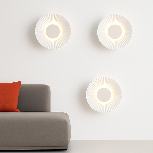 Modern metallic sun-shaped LED wall light Hasna - vue 10 sur 11