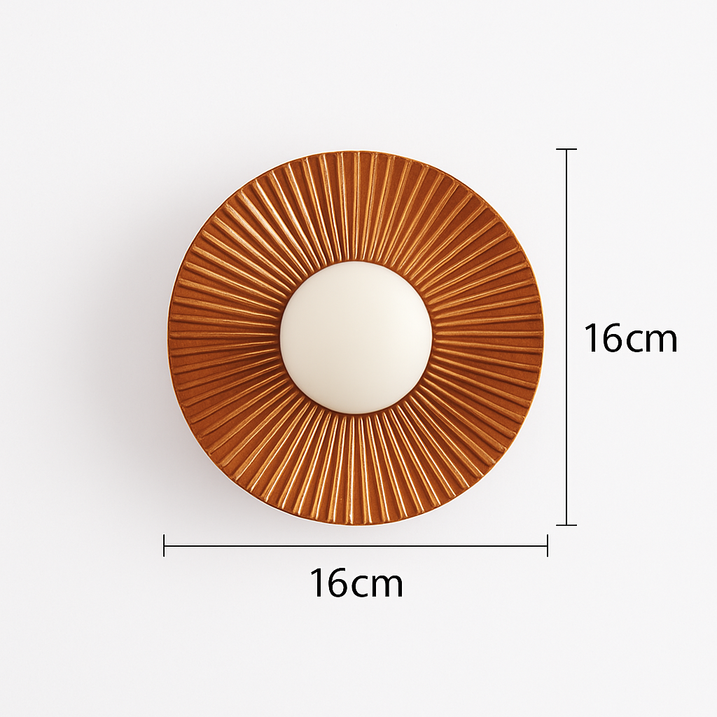Modern metallic sun-shaped LED wall light Hasna - vue 10 sur 11