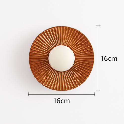 Modern metallic sun-shaped LED wall light Hasna - vue 11 sur 11