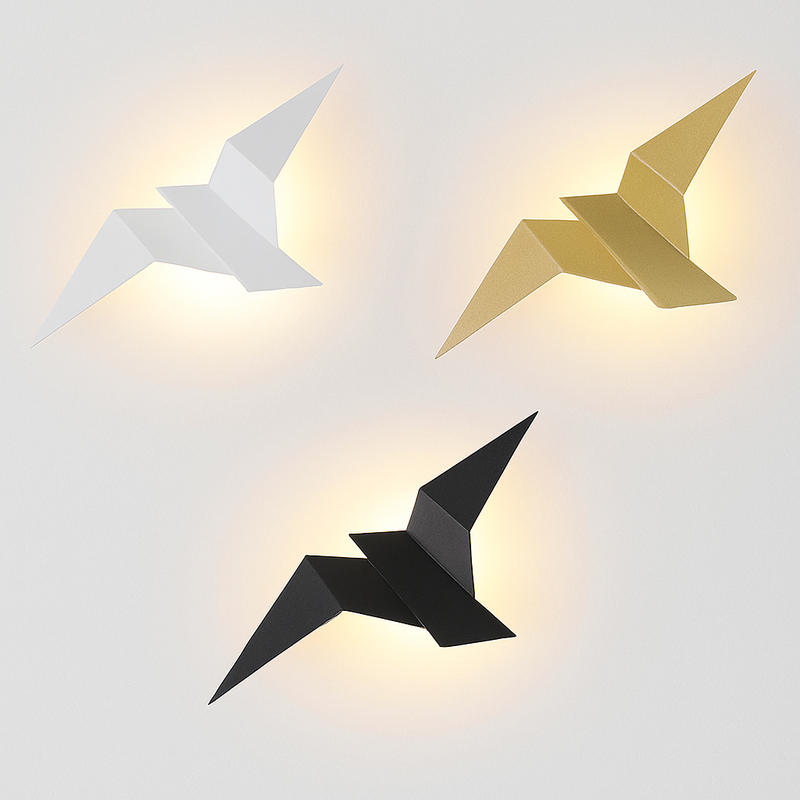 Modern LED origami bird wall light Naila