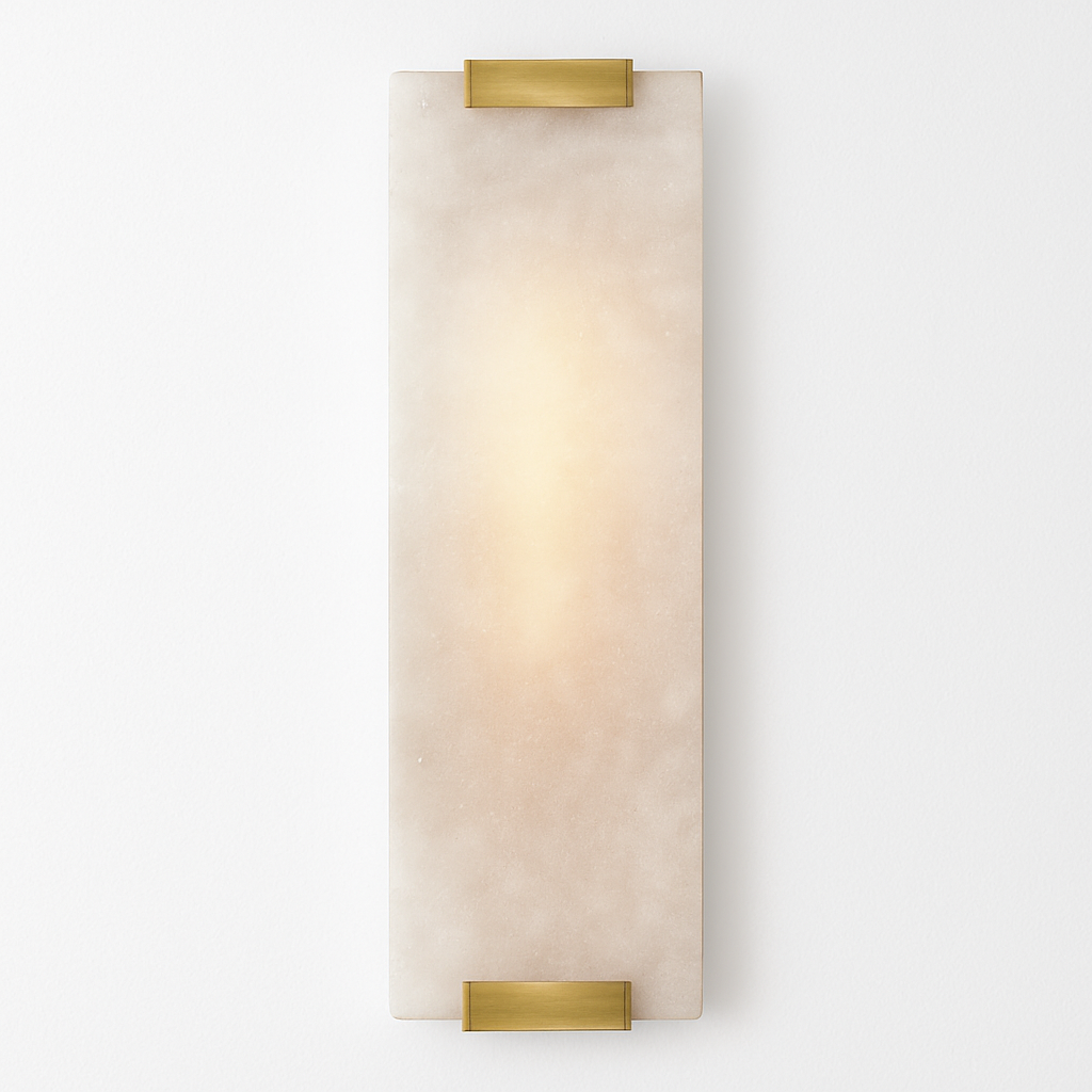 Modern rectangular LED marble wall light Zinerva