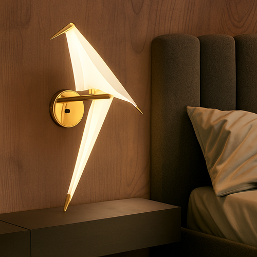 Modern bird design wall light - vue 2 sur 4